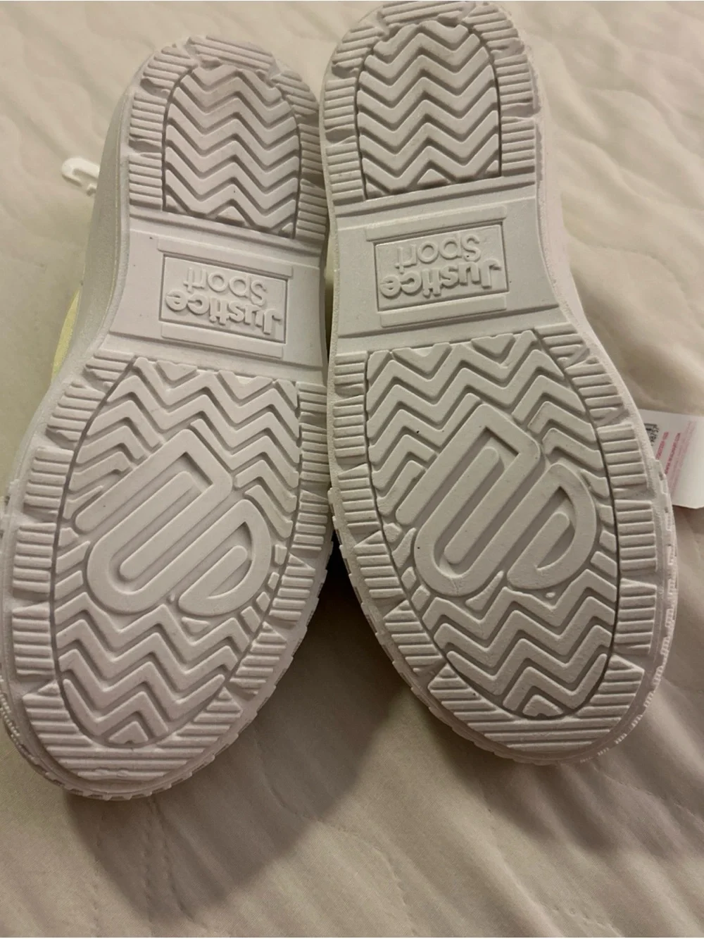 Justice Yellow Canvas Platform Sneakers with White Soles